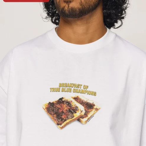 Breakfast of True Blue Champions Tee Michigan Wolverines Fan Apparel Gift
