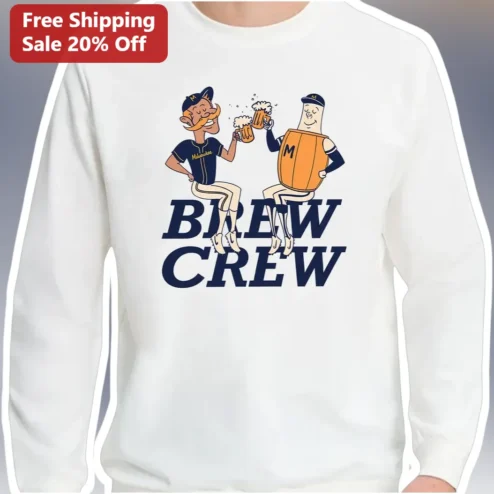 Brew Crew Bernie Brewer Milwaukee Baseball Fan Sweatshirt