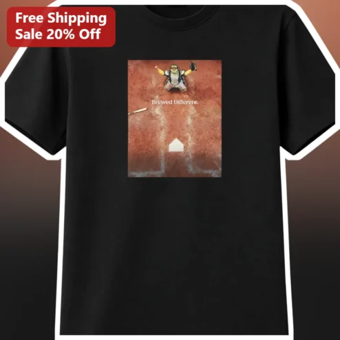 Brewed Different Baseball Catcher Graphic Tee for Men Women Craft Beer Lovers Gift