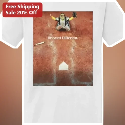 Brewed Different Tee Baseball Catcher Humor Shirt for Players and Fans