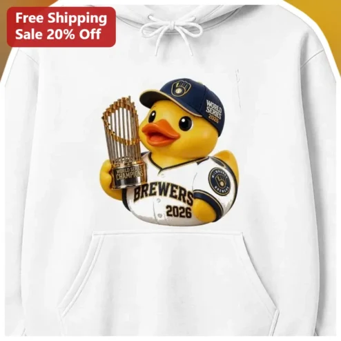 Brewers 2026 World Series Champions Hoodie Funny Baseball Duck Championship Gift for Fans