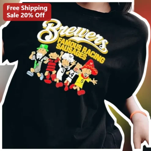 Brewers Famous Racing Sausages Tee Milwaukee Baseball Fan Gift
