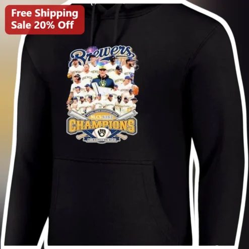 Brewers NLCS Champions Hoodie Milwaukee Brewers Team Pullover Baseball Fan Merch Winter Apparel