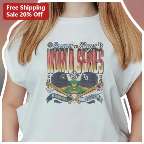 Brewers vs Rays World Series Tee Vintage Baseball Fan Gift
