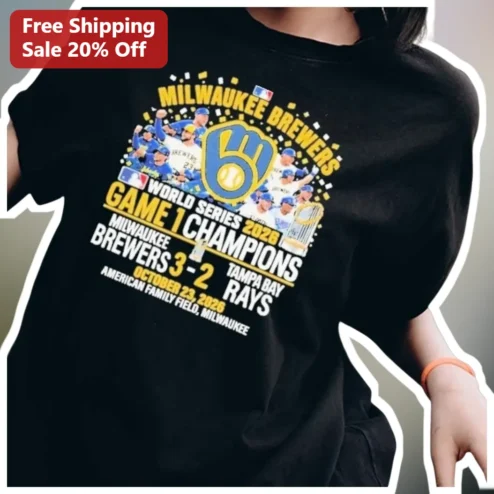 Brewers World Series Game 1 Champions Tee Milwaukee Baseball Fan Gift
