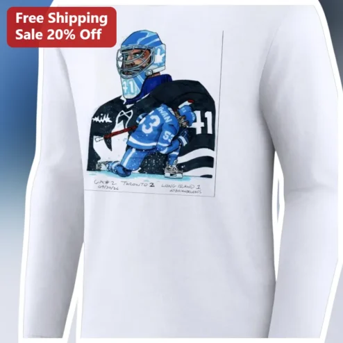 Brian Belgers Long Sleeve Shirt Watercolor Hockey Goalie Art
