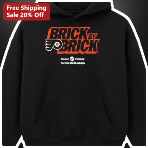 Brick By Brick Planet Fitness Hoodie Gym Motivation Workout Apparel For Men Women