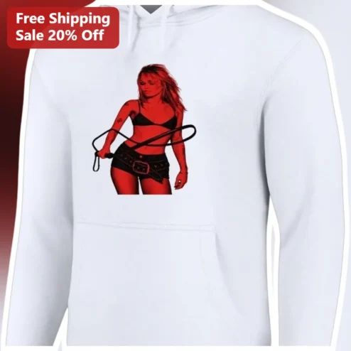 Britney Spears Hoodie Y2K Pop Star Fan Apparel Red Black Graphic Pullover for Men Women