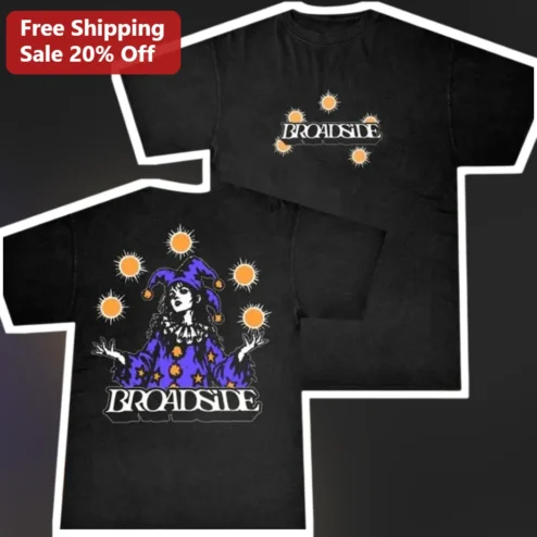 Broadside Jester Graphic Tee Vintage Rock Alternative Streetwear Shirt
