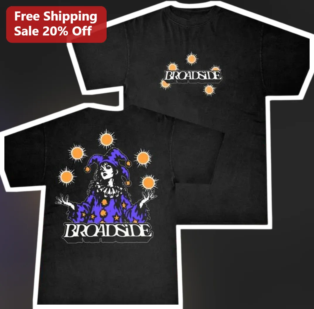 Broadside Jester Graphic Tee Vintage Rock Alternative Streetwear Shirt