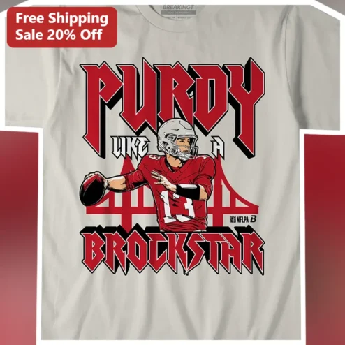 Brock Purdy UKO Varsity Quarterback Graphic Tee San Francisco 49ers Fan Gift