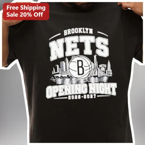 Brooklyn Nets Opening Night Tee Basketball Fan Gift Black Cotton Shirt