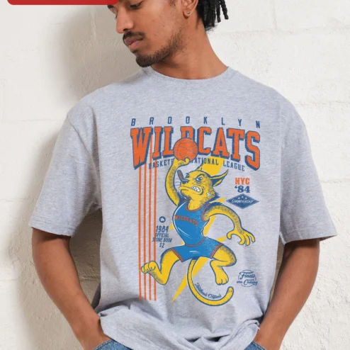Brooklyn Wildcats Basketball National League NYC '84 Vintage Retro Tee