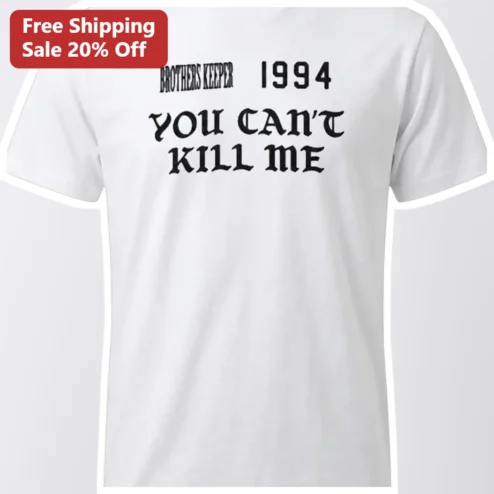Brothers Keeper You Can't Kill Me Graphic Tee Christian Metal Gothic Typography Shirt