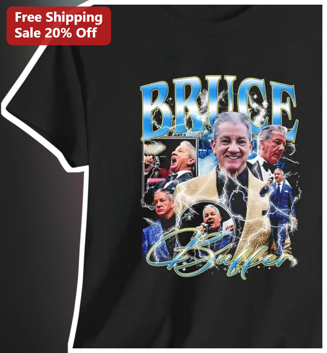 Bruce Buffer It's Time UFC Announcer Graphic Tee MMA Fan Gift