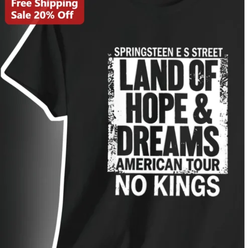 Bruce Springsteen E Street Band Land of Hope and Dreams American Tour No Kings Vintage Rock Tee
