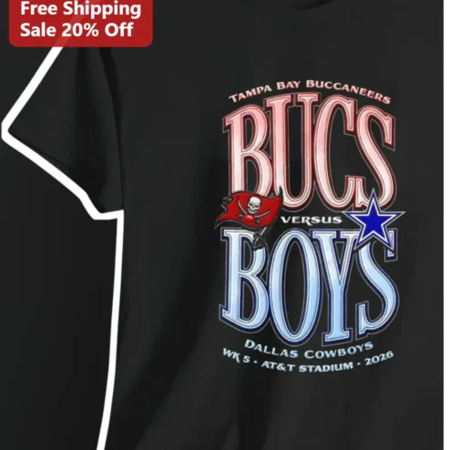 Bucs vs Cowboys Week 5 NFL Game Tee Tampa Bay Buccaneers Dallas Cowboys Fan Gift