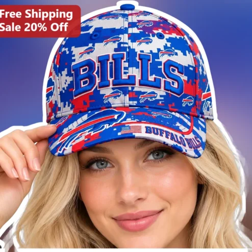 Buffalo Bills Digital Camo Hat NFL Fan Baseball Cap Gameday Gear