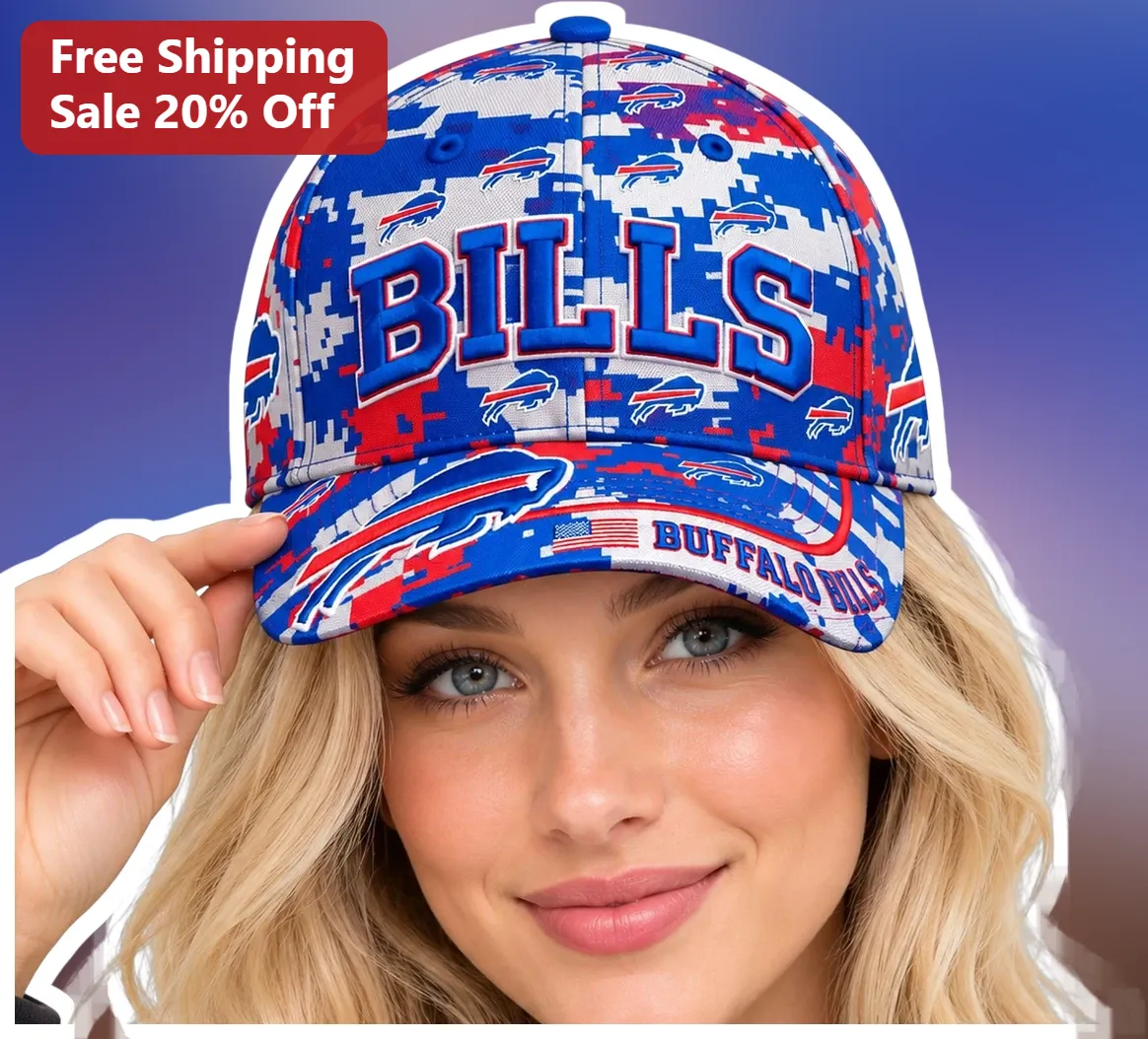 Buffalo Bills Digital Camo Hat NFL Fan Baseball Cap Gameday Gear