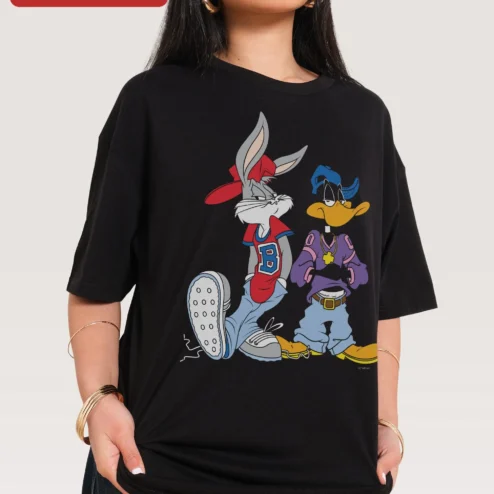 Bugs Bunny Daffy Duck Tee Retro 90s Hip Hop Streetwear Graphic Shirt
