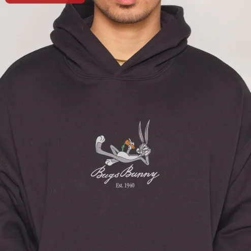 Bugs Bunny Est. 1940 Hoodie Vintage Looney Tunes A Wild Hare Cartoon Character Sweatshirt