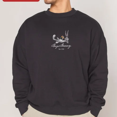 Bugs Bunny Est. 1940 Sweatshirt Retro Looney Tunes Cartoon Character Crewneck