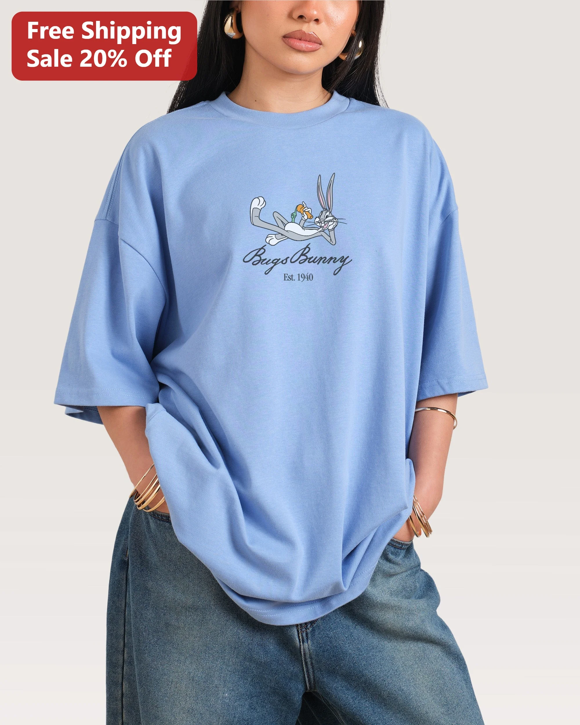 Bugs Bunny Est. 1940 Vintage Looney Tunes Graphic Tee
