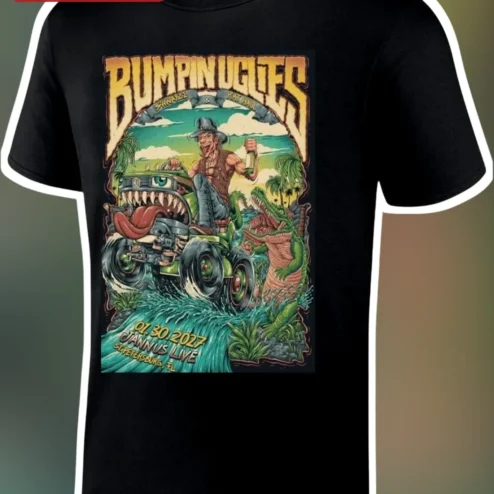 Bumpin Uglies Tee Retro Concert Poster Design Unisex Cotton Shirt