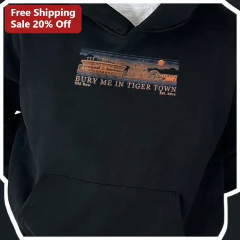 Bury Me In Tiger Town Old Row Est. 2014 Vintage Collegiate Hoodie