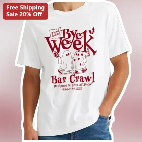 Bye Week Bar Crawl Tee Fantasy Football Halloween Ghost Shirt