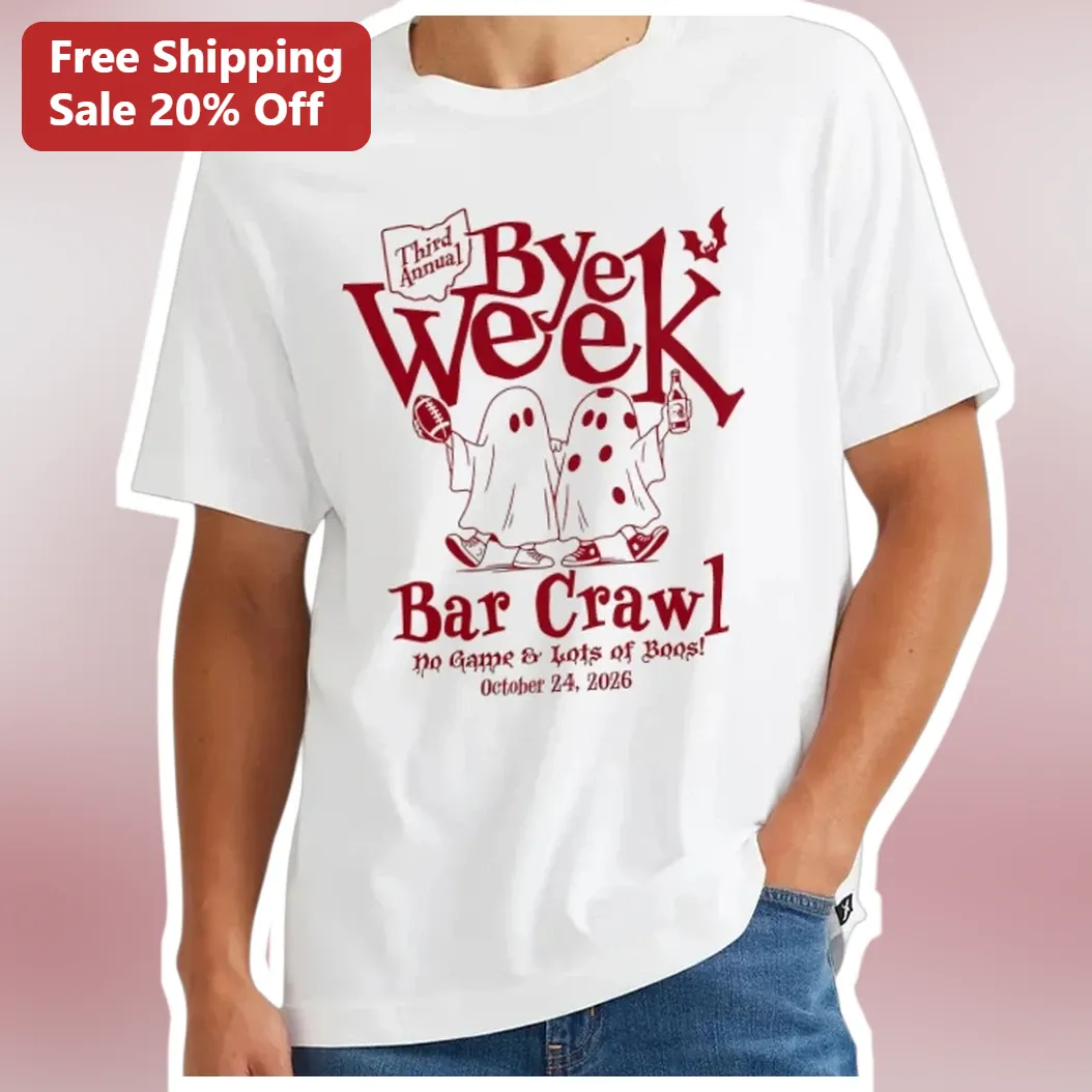 Bye Week Bar Crawl Tee Fantasy Football Halloween Ghost Shirt