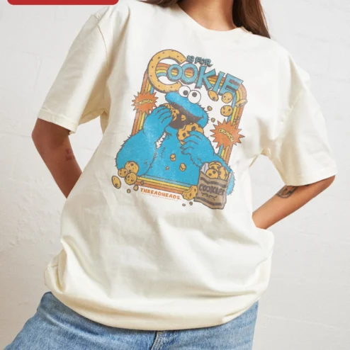 C Is For Cookie Tee Retro Sesame Street Alphabet Song Shirt for Kids and Teachers