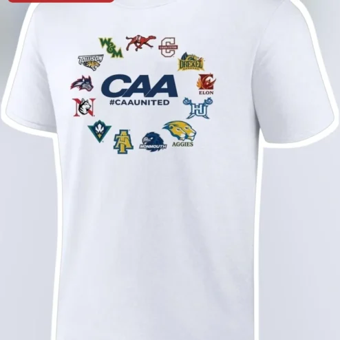 CAA CAAUnited Tee Coastal Athletic Association Member Teams Logo Graphic T-Shirt