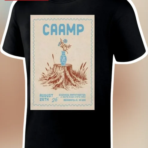 CAAMP Vintage Concert Poster Tee Indie Folk Band Merch Tour Souvenir Shirt