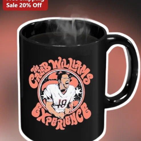 Caleb Williams Mug Chicago Bears Retro Vintage Football Fan Gift Personalized Ceramic Coffee Cup