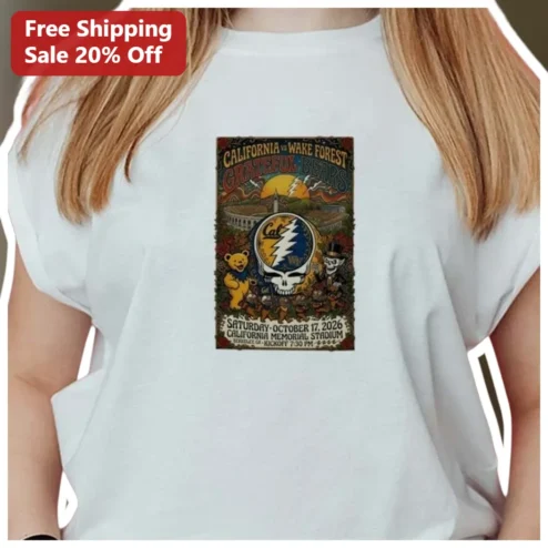 California vs Wake Forest Grateful Bears Game Day Tee Saturday October 17 2026 Memorial Stadium Fan Gear