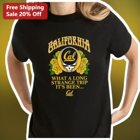 CALIFURNIA What A Long Strange Trip It's Been Grateful Dead Parody Skull Tee