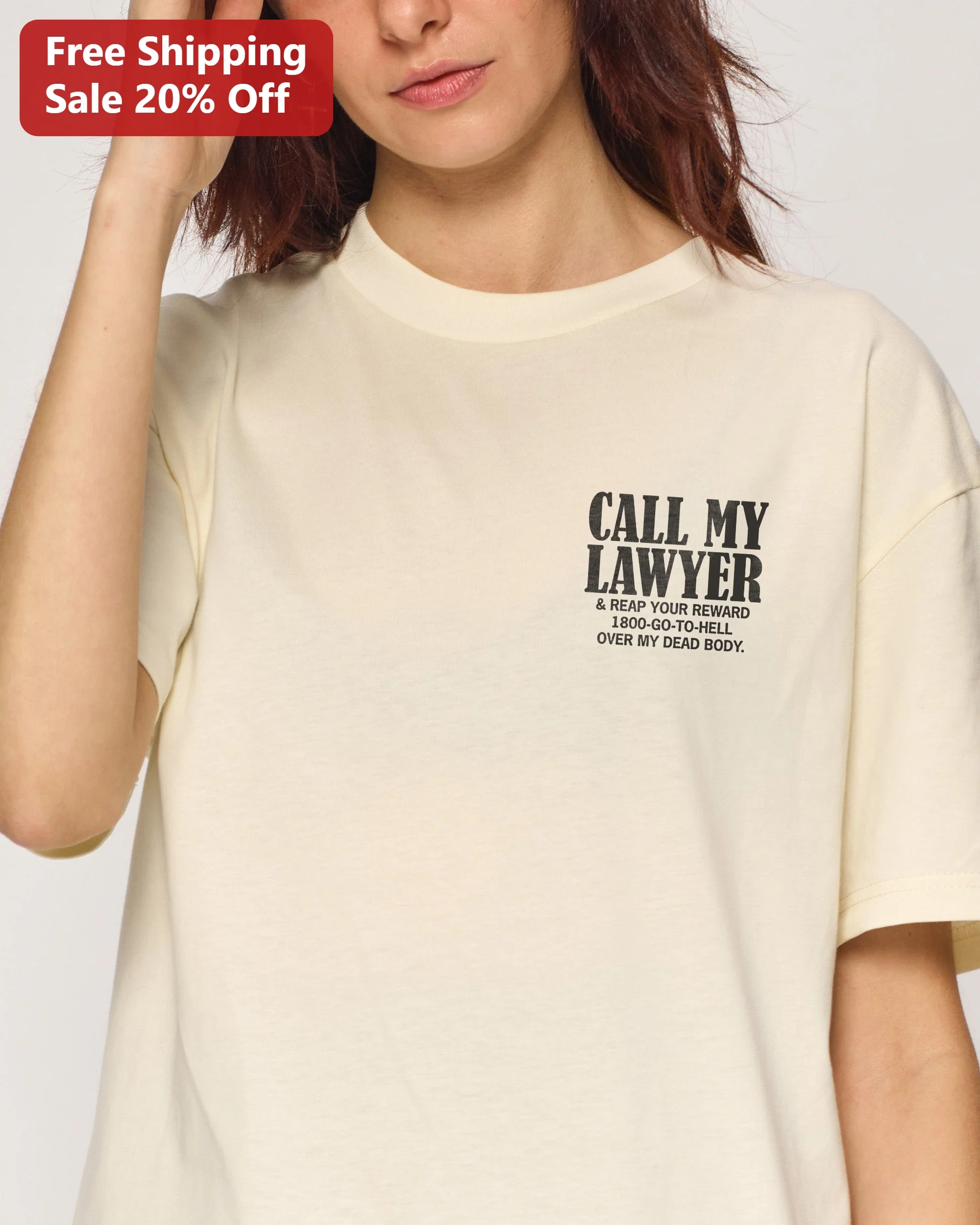 Call My Lawyer Reap Your Reward Graphic Tee Funny Legal Humor Shirt for Women