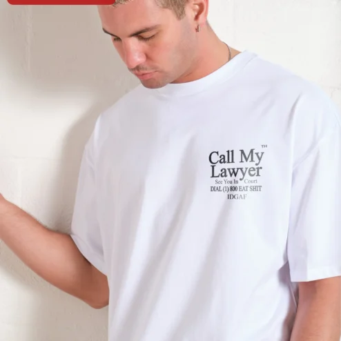Call My Lawyer See You In Court DIAL IDGAF Funny Graphic Tee