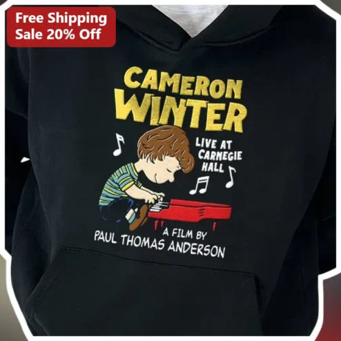 Cameron Winter Live At Carnegie Hall Hoodie Paul Thomas Anderson Film Graphic Pullover