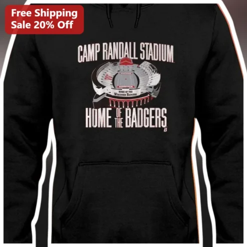 Camp Randall Stadium Home of the Badgers Hoodie Wisconsin UW-Madison Game Day Apparel available at our Chicago, Illinois warehouse