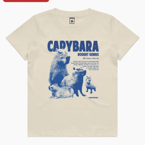 Capybara Rodent Genius Graphic Tee Water Hog Carpincho Animal Lover Gift