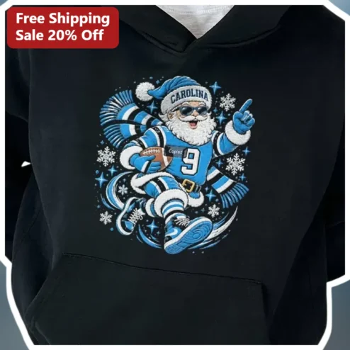 Carolina Panthers Santa Claus Hoodie NFL Fan Christmas Gift Pullover