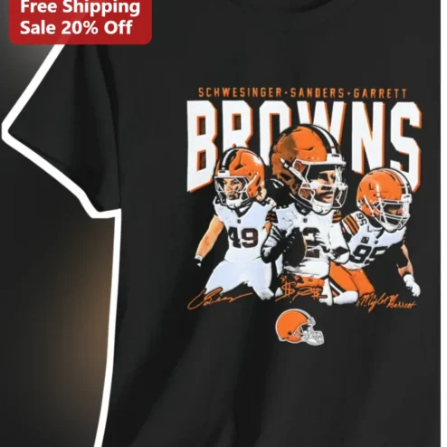 Carson Schwesinger Myles Garrett Cleveland Browns Tee NFL Defensive Linebackers Fan Gift