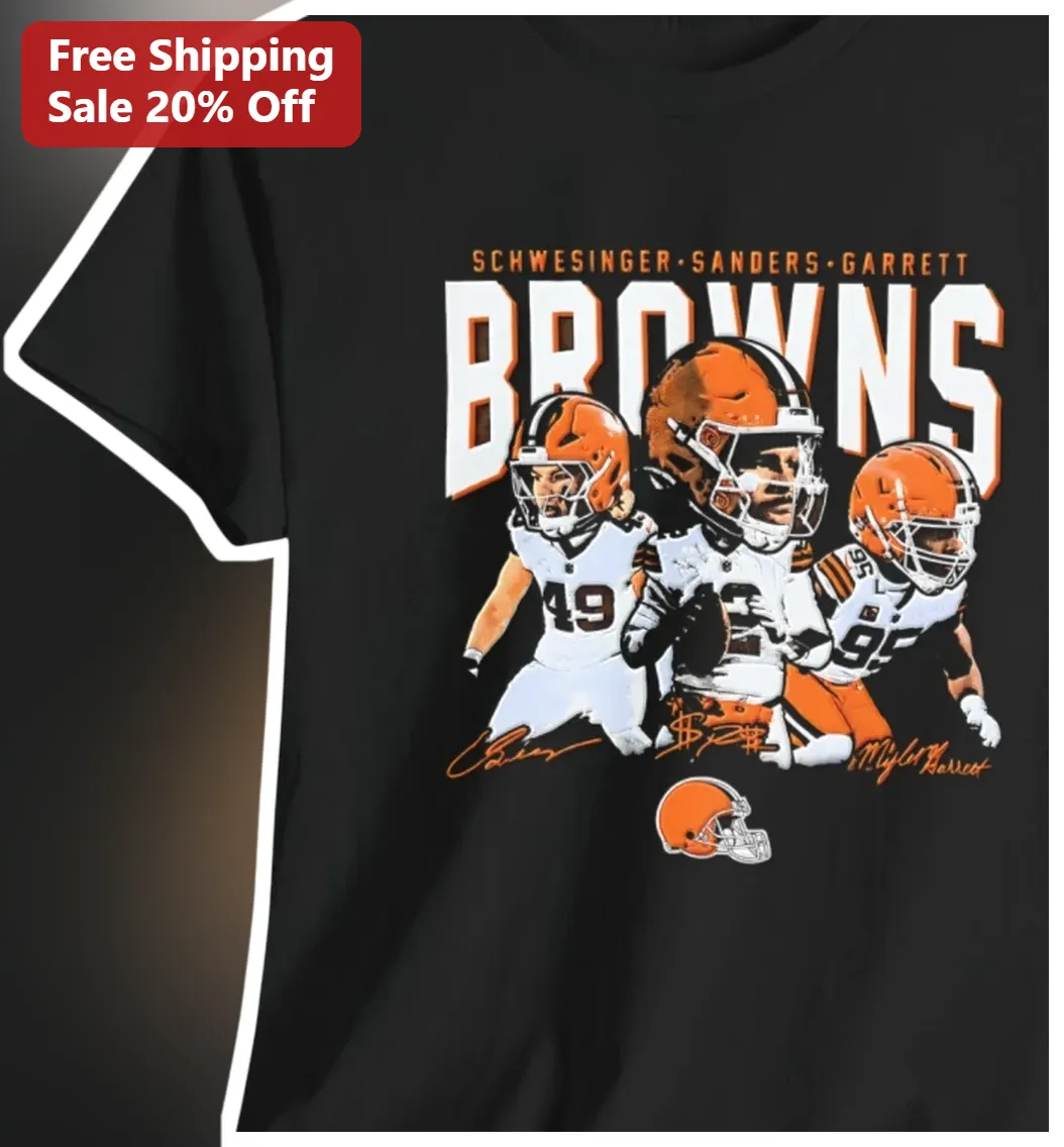 Carson Schwesinger Myles Garrett Cleveland Browns Tee NFL Defensive Linebackers Fan Gift