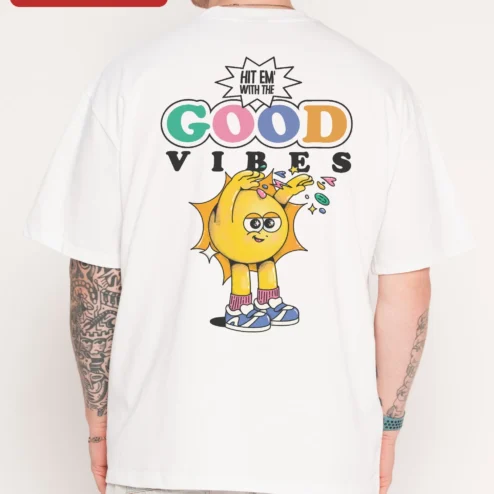 Customer in Chicago, Illinois wearing Cartoon Sun Character Tee Retro Cute Happy Sun Graphic T-Shirt for Women Men Kids