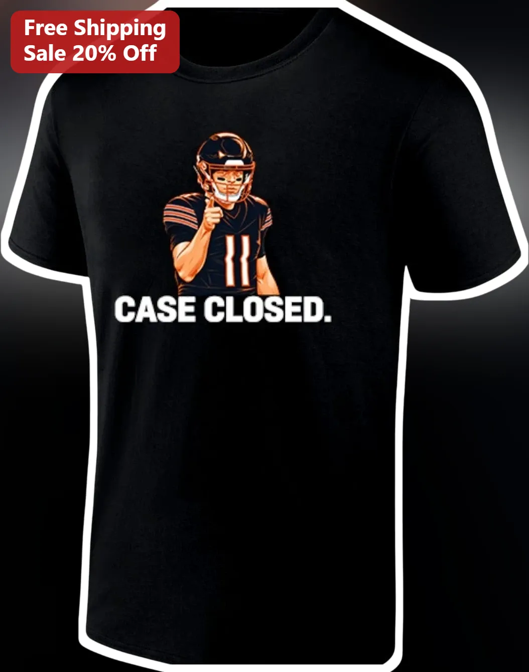 Case Closed Caleb Williams Bears QB Tee Football Fan Gift