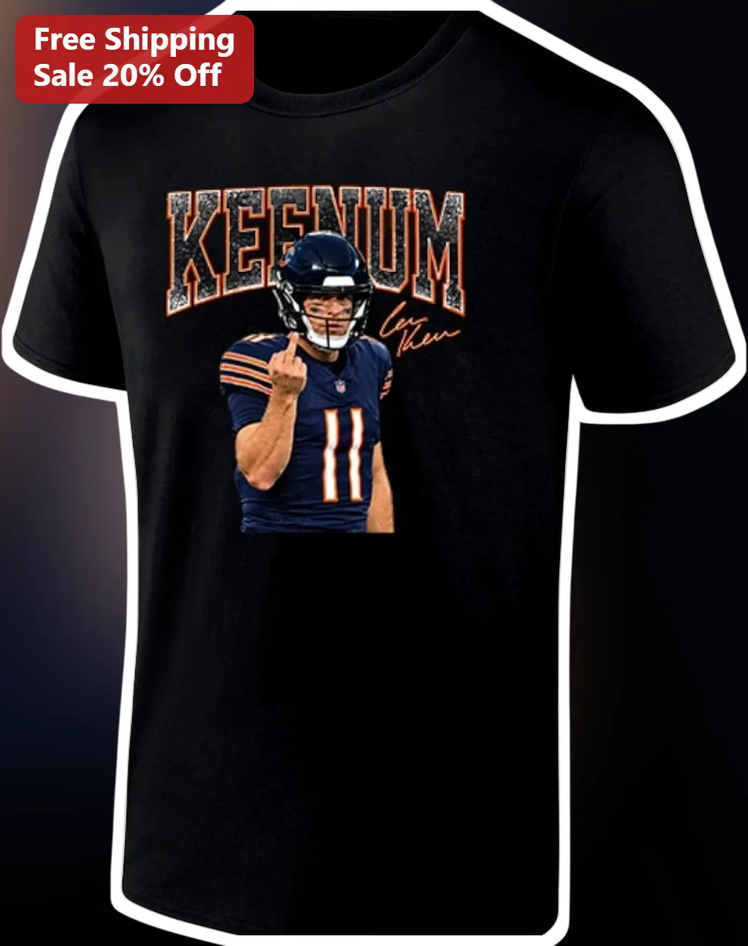 Case Keenum Tee NFL Football Player Graphic Shirt Cole Keenum Signature Fan Gift