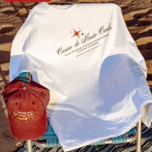 Customer in Chicago, Illinois wearing Casino de Monte-Carlo High Stakes Higher Standards Luxury Gaming Tee Monaco Travel Souvenir Shirt