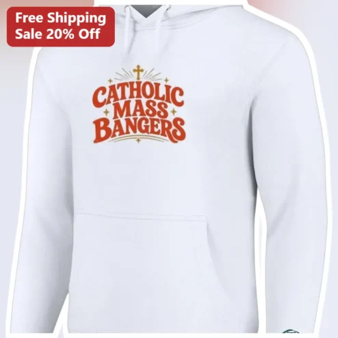 Catholic Mass Bangers Hoodie Vintage Christian Humor Pullover Faith Apparel Gift